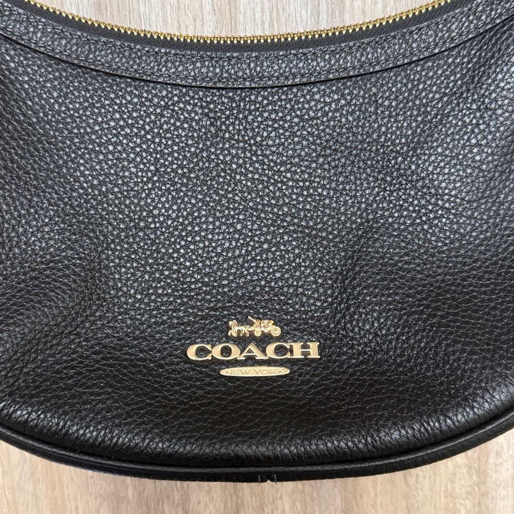 Coach Aria Shoulder Bag in Black Leather Shoulder & Crossbody Purse - Picture 7 of 16